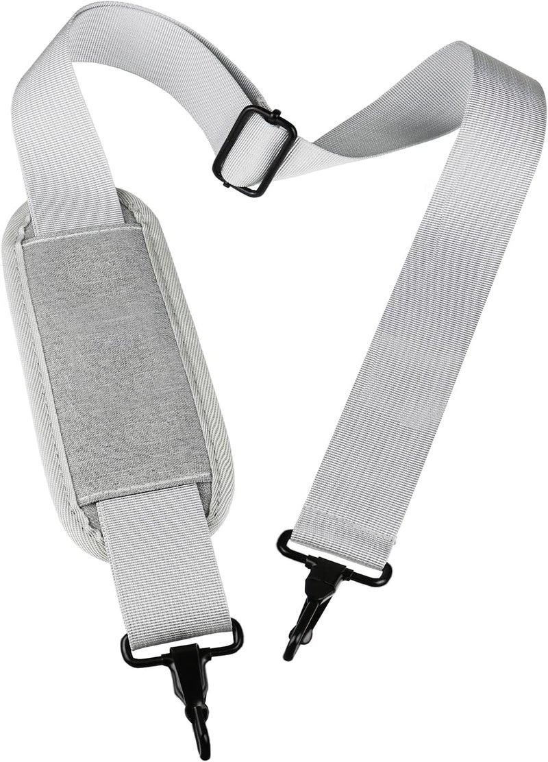 AREYLO Shoulder Strap, Durable 55" Universal Replacement Laptop Shoulder Strap, Adjustable Comfortable Belt with Metal Hooks for Briefcase, Computer Messenger Bag, Laptop Case Luggage/Duffel/Camera, (Grey) - Image 1